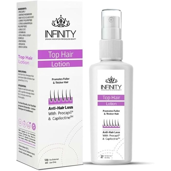 إنفينيتي توب هير لوشن بلس – التركيبة الإسبانية الفعّالة لتساقط الشعروتحفيز النمو – غني بعناصر مقوية من الجذور – 120 مل I من صيدلية الشبراويني - Image 3